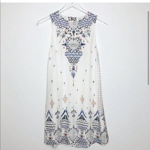 Urban Outfitters Ecote White Aztec Pattern Dress - Small